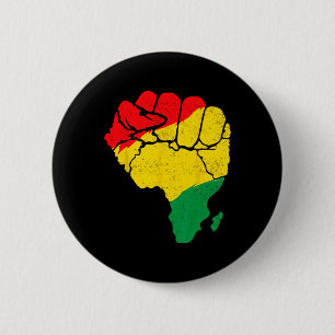 Afrikanische Karte Faust Einheit Juneteenth Stolz Button