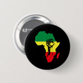 Afrikanische Karte Faust Schwarze Geschichte Nativ Button (Vorne & Hinten)