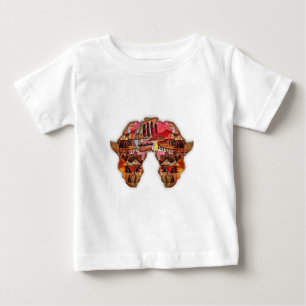 Afrikanische Karte: Feiern Sie die Jahreszeit mit Baby T-shirt