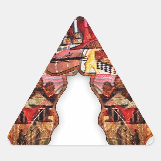 Afrikanische Karte: Feiern Sie die Jahreszeit mit Dreieckiger Aufkleber (Vorderseite)