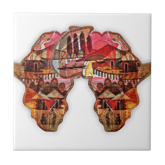 Afrikanische Karte: Feiern Sie die Jahreszeit mit Fliese (Vorderseite)