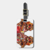 Afrikanische Karte: Feiern Sie die Jahreszeit mit Gepäckanhänger (Vorderseite vertikal)