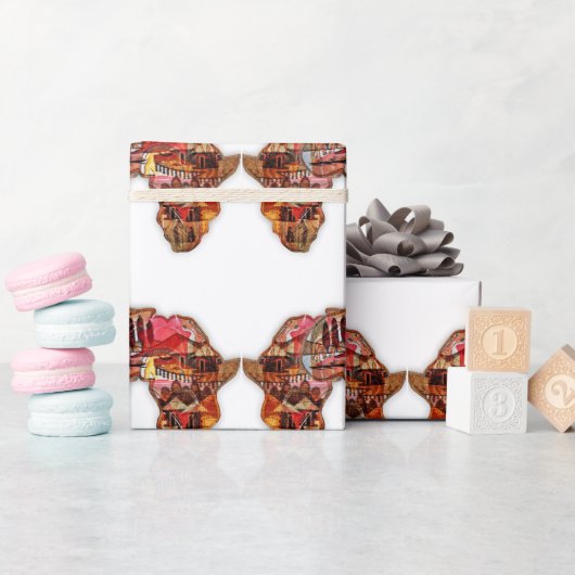 Afrikanische Karte: Feiern Sie die Jahreszeit mit Geschenkpapier (Babyparty)