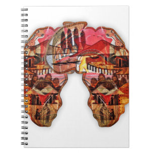 Afrikanische Karte: Feiern Sie die Jahreszeit mit  Notizblock