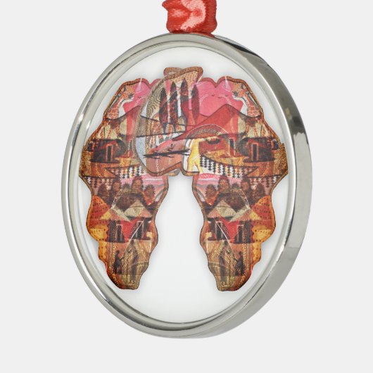 Afrikanische Karte: Feiern Sie die Jahreszeit mit  Ornament Aus Metall (Links)