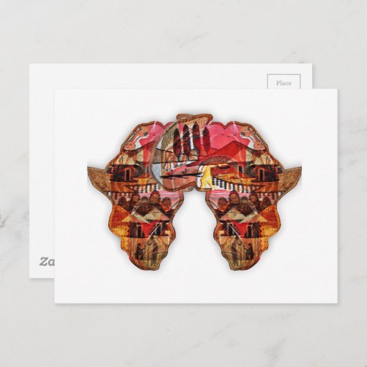 Afrikanische Karte: Feiern Sie die Jahreszeit mit  Postkarte (Vorne/Hinten)