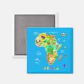 Afrikanische Karte für Kinder Magnet (Vorderseite/Rückseite)