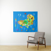 Afrikanische Karte für Kinder Wandteppich (Beispiel (Horizontal))