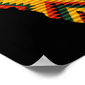 Afrikanische Karte Kente Art Pattern Men Black Hit Poster (Ecke)