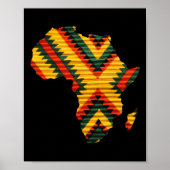 Afrikanische Karte Kente Art Pattern Men Black Hit Poster (Vorne)