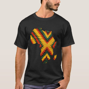 Afrikanische Karte Kente Kunst Muster Männer Fraue T-Shirt
