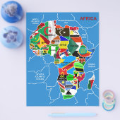 Afrikanische Karte mit Flaggen (Einzeln)