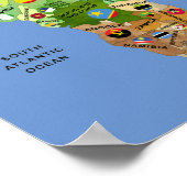 Afrikanische Karte mit Flaggen Poster (Ecke)