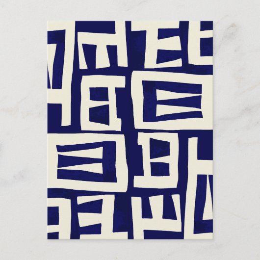 Afrikanische Karte - Navy Ivory (Vorderseite)