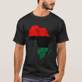 Afrikanische Karte Pan African Pride Unia Flag Bla T-Shirt (Vorderseite)