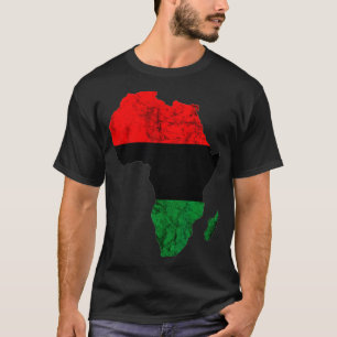 Afrikanische Karte Pan African Pride UNIA Flag Bla T-Shirt