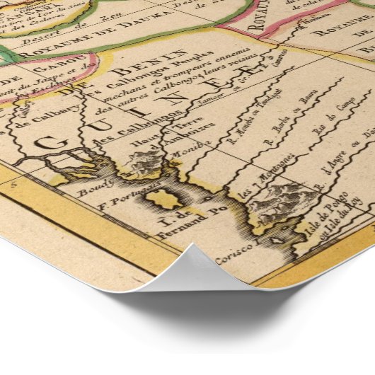 Afrikanische Karte Poster (Ecke)