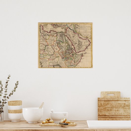 Afrikanische Karte Poster (Küche)