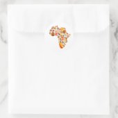 Afrikanische Karte Runder Aufkleber (Tasche)