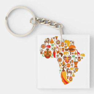 Afrikanische Karte Schlüsselanhänger
