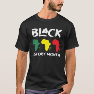 Afrikanische Karte Schwarze Geschichte Monat T-Shirt