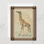 Afrikanische Karte und Giraffe (Vorne/Hinten)