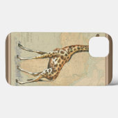 Afrikanische Karte und Giraffe Case-Mate iPhone Hülle (Rückseite (Horizontal))