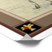 Afrikanische Karte und Giraffe Poster (Ecke)