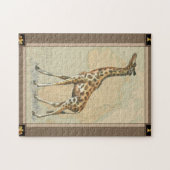 Afrikanische Karte und Giraffe Puzzle (Horizontal)