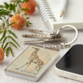 Afrikanische Karte und Giraffe Schlüsselanhänger (Vorderseite rechts)