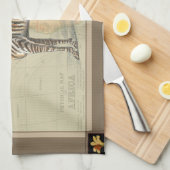 Afrikanische Karte und Zebra Küchentuch (Viertel Falte)