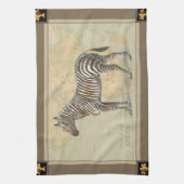 Afrikanische Karte und Zebra Küchentuch (Vertikal)