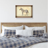 Afrikanische Karte und Zebra Leinwanddruck (Insitu (Schlafzimmer))
