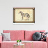 Afrikanische Karte und Zebra Leinwanddruck (Insitu (Wohnzimmer))