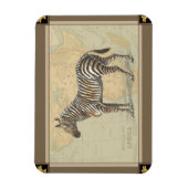 Afrikanische Karte und Zebra Magnet (Vertikal)