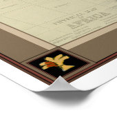 Afrikanische Karte und Zebra Poster (Ecke)