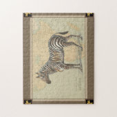 Afrikanische Karte und Zebra Puzzle (Vertikal)