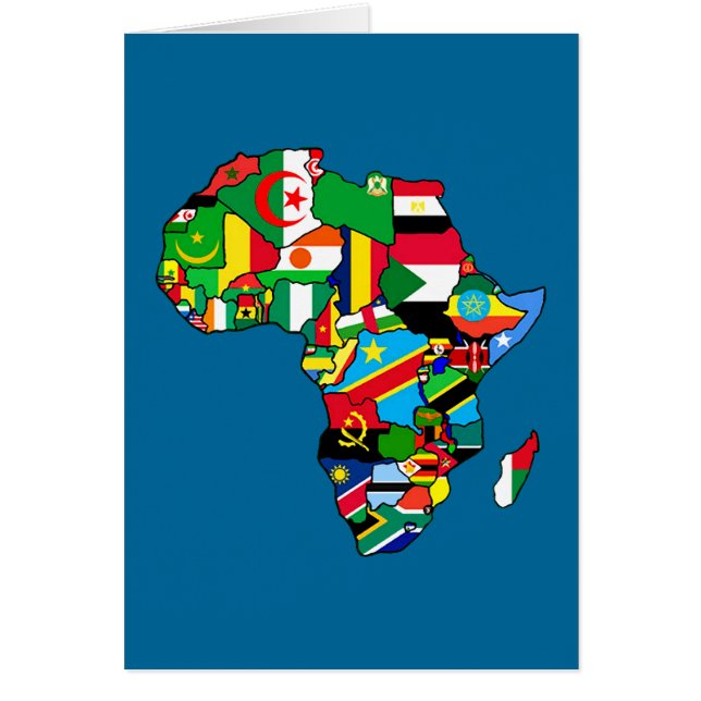 Afrikanische Karte von Afrika-Flaggen innerhalb (Vorne)