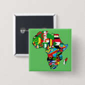 Afrikanische Karte von Afrika kennzeichnet Button (Vorne & Hinten)