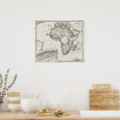 Afrikanische Karte von Stieler Poster (Küche)