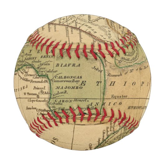 Afrikanische Karte von Worcester Baseball (Vorderseite)