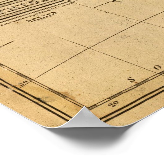 Afrikanische Karte von Worcester Poster (Ecke)