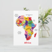 Afrikanische Karte Wasserfarbe (Stehend Vorderseite)