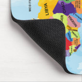 Afrikanische Karte Wasserfarbe Mousepad (Ecke)