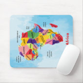 Afrikanische Karte Wasserfarbe Mousepad (Mit Mouse)