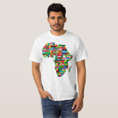 Afrikanische Kartenflaggen T-Shirt (Vorne ganz)