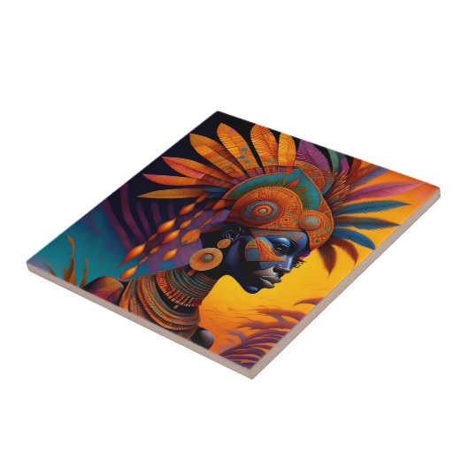 Afrikanische Keramik Fliese (Seite)