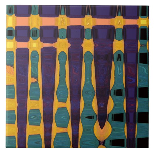 afrikanische Keramik Fliese (Vorderseite)