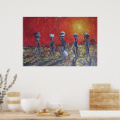 Afrikanische Kinder der Sonne Poster (Küche)