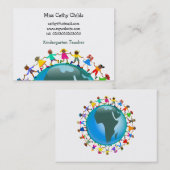 Afrikanische Kinder, Visitenkarte (Vorne/Hinten)